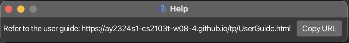 help message